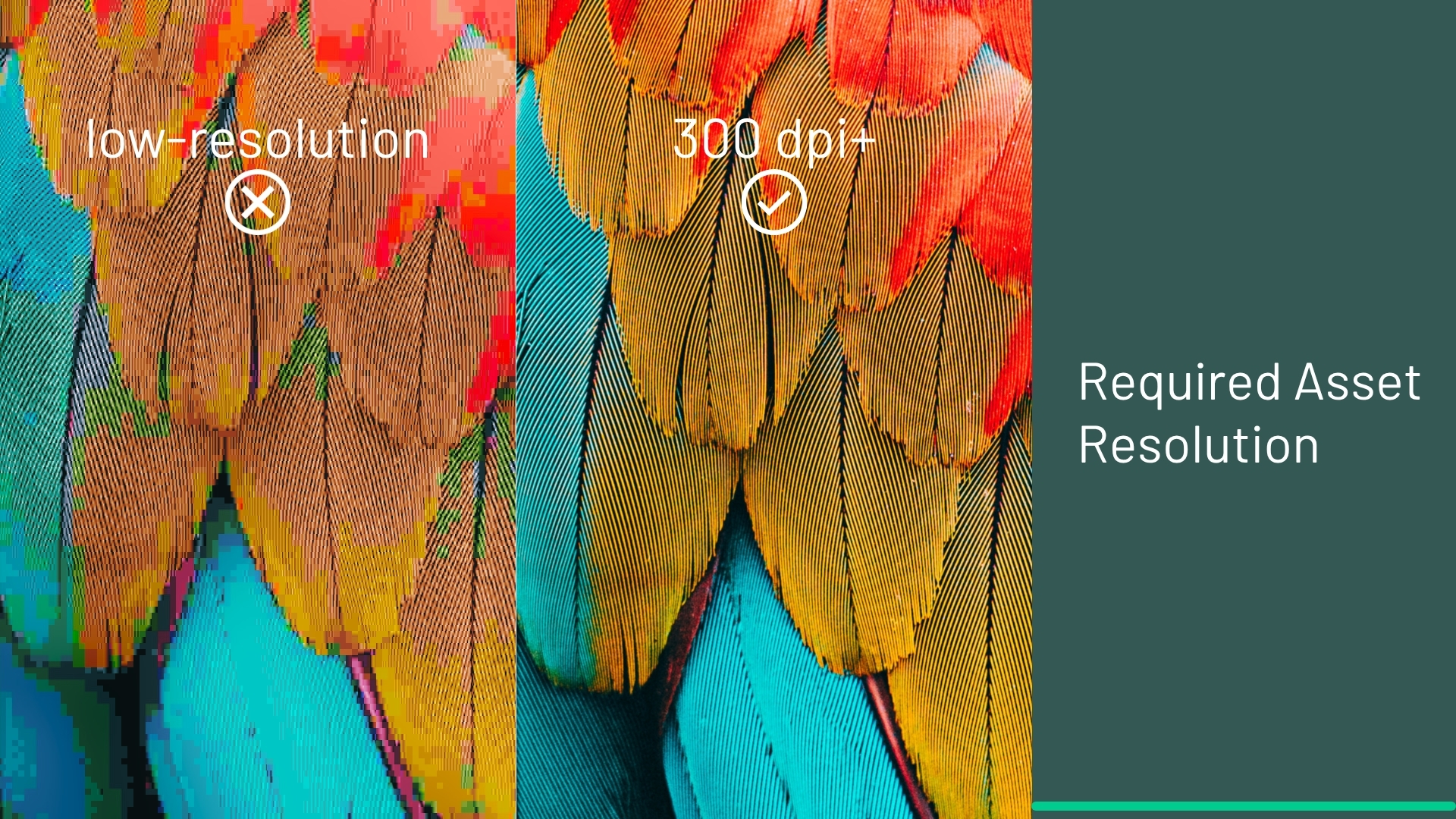 illustrative graphic for low-resolution vs high-resolution graphics
